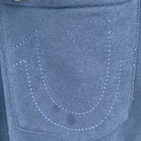 True Religion Men’s Jogging Pants Comfy Athleisure Streetwear Navy Large - Picture 8 of 9